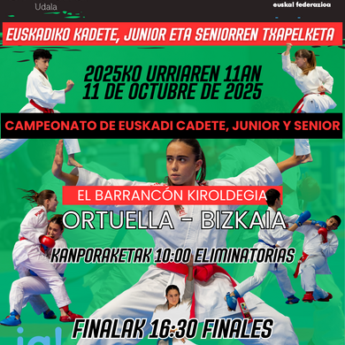 CAMPEONATO DE EUSKADI CADETE, JUNIOR Y SENIOR