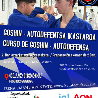 Curso de preparación  2º DAN de  GOSHIN - Septiembre 2025